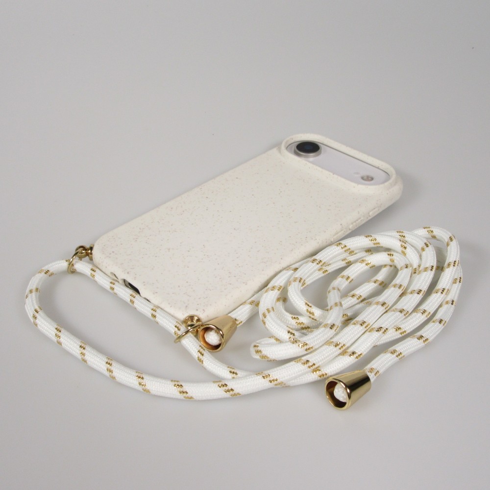 Coque iPhone Air - Bio Eco-Friendly nature avec cordon collier - Blanc