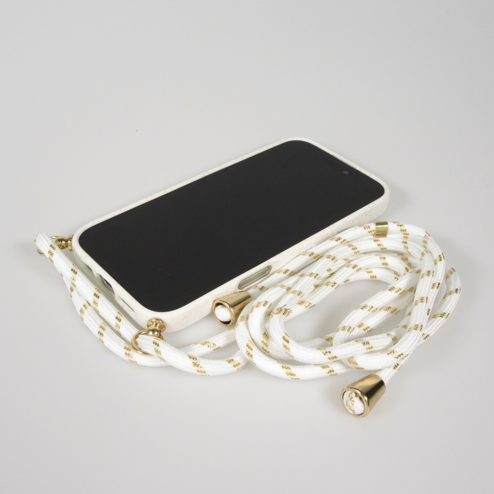 Coque iPhone Air - Bio Eco-Friendly nature avec cordon collier - Blanc