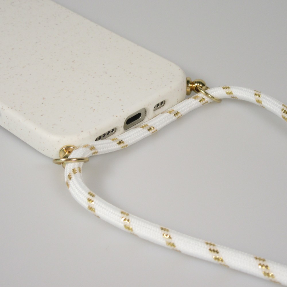 Coque iPhone Air - Bio Eco-Friendly nature avec cordon collier - Blanc
