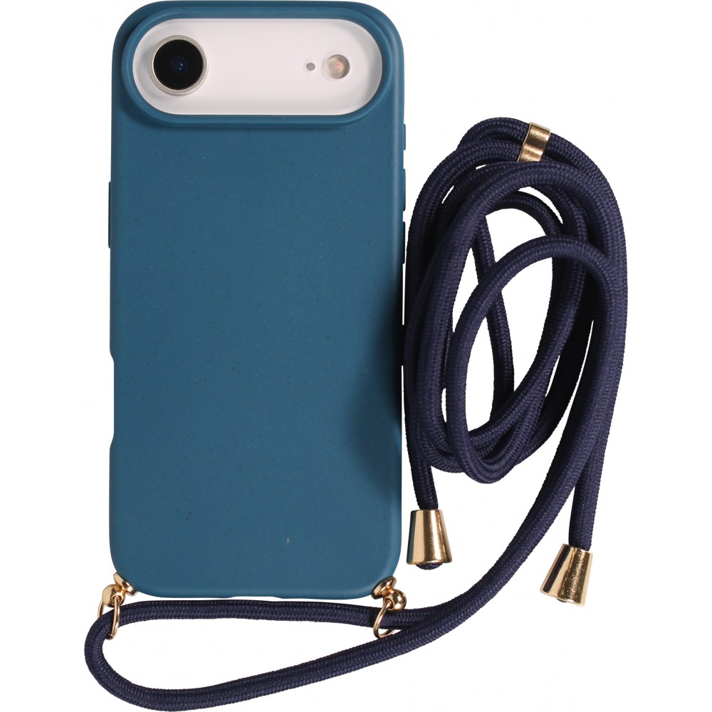 Coque iPhone Air - Bio Eco-Friendly nature avec cordon collier - Bleu