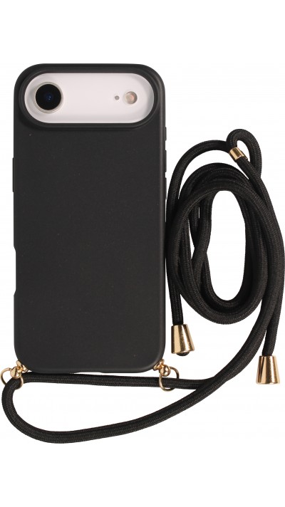 Coque iPhone Air - Bio Eco-Friendly nature avec cordon collier - Noir
