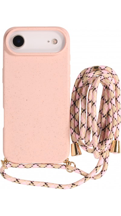 Coque iPhone Air - Bio Eco-Friendly nature avec cordon collier - Rose
