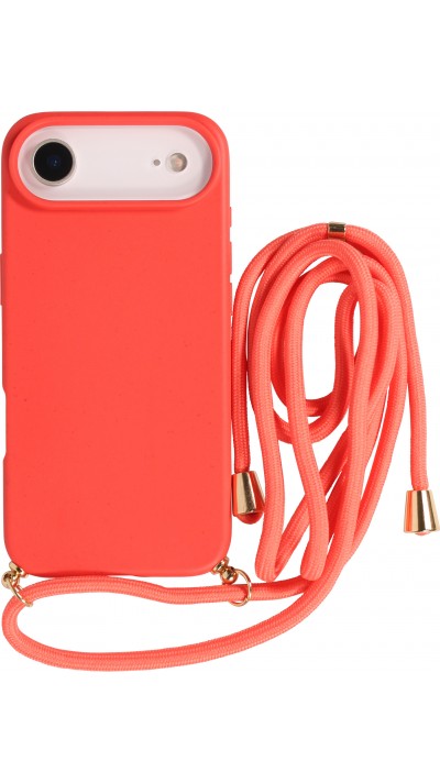 Coque iPhone Air - Bio Eco-Friendly nature avec cordon collier - Rouge