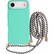Coque iPhone Air - Bio Eco-Friendly nature avec cordon collier - Turquoise