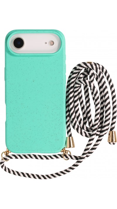 Coque iPhone Air - Bio Eco-Friendly nature avec cordon collier - Turquoise
