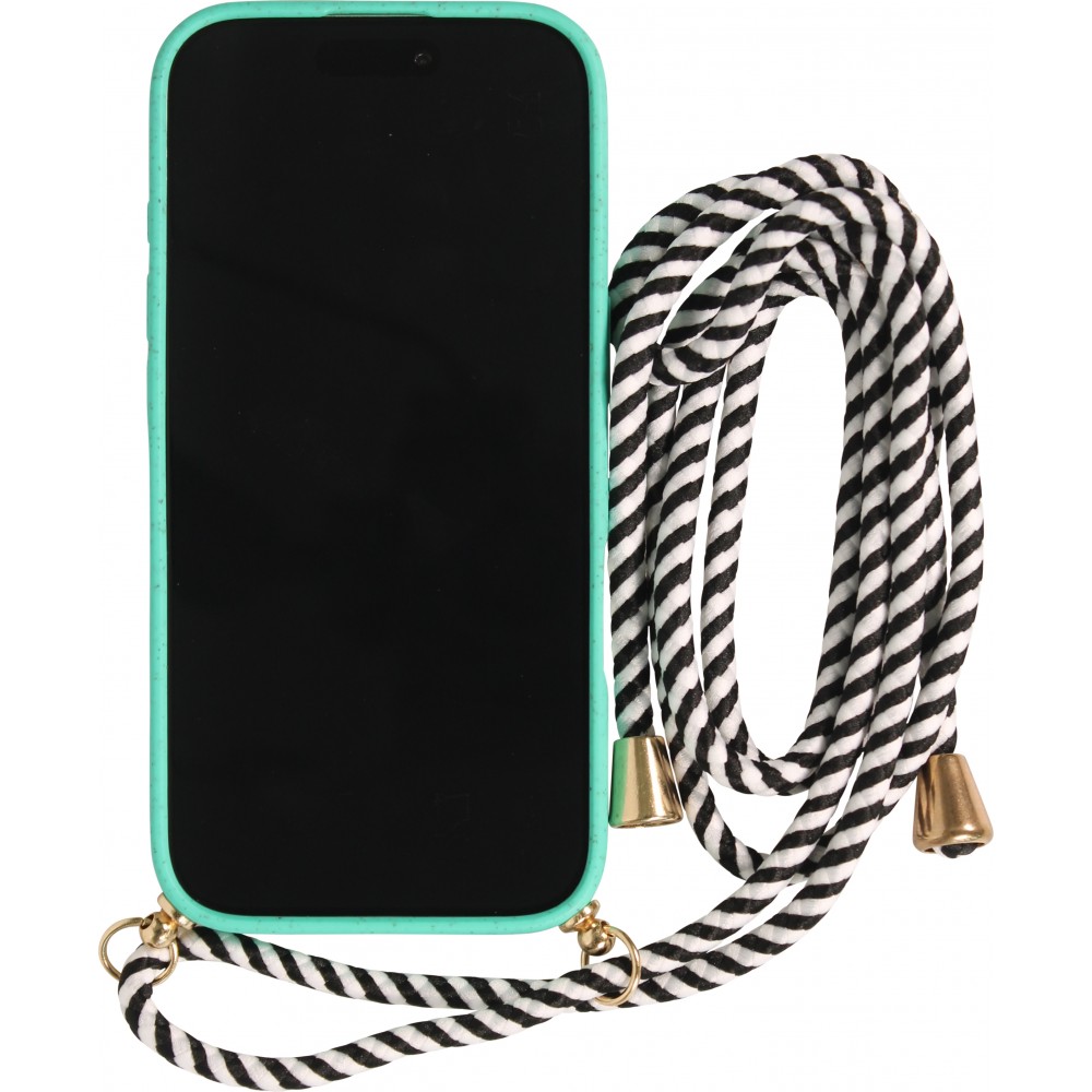 Coque iPhone Air - Bio Eco-Friendly nature avec cordon collier - Turquoise