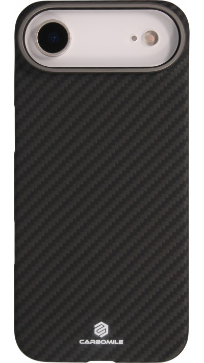Coque iPhone Air - Carbomile case de protection en fibre de carbone aramide véritable - Noir