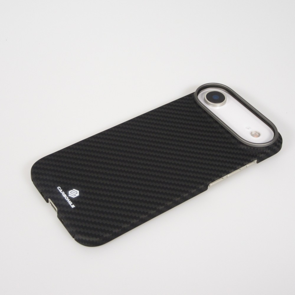 Coque iPhone Air - Carbomile case de protection en fibre de carbone aramide véritable - Noir