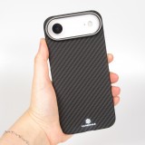Coque iPhone Air - Carbomile case de protection en fibre de carbone aramide véritable - Noir