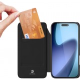 Coque iPhone Air - Dux Ducis Skin Pro avec rabat et emplacement pour cartes en cuir synth&eacute;tique PU et TPU flexible - Noir