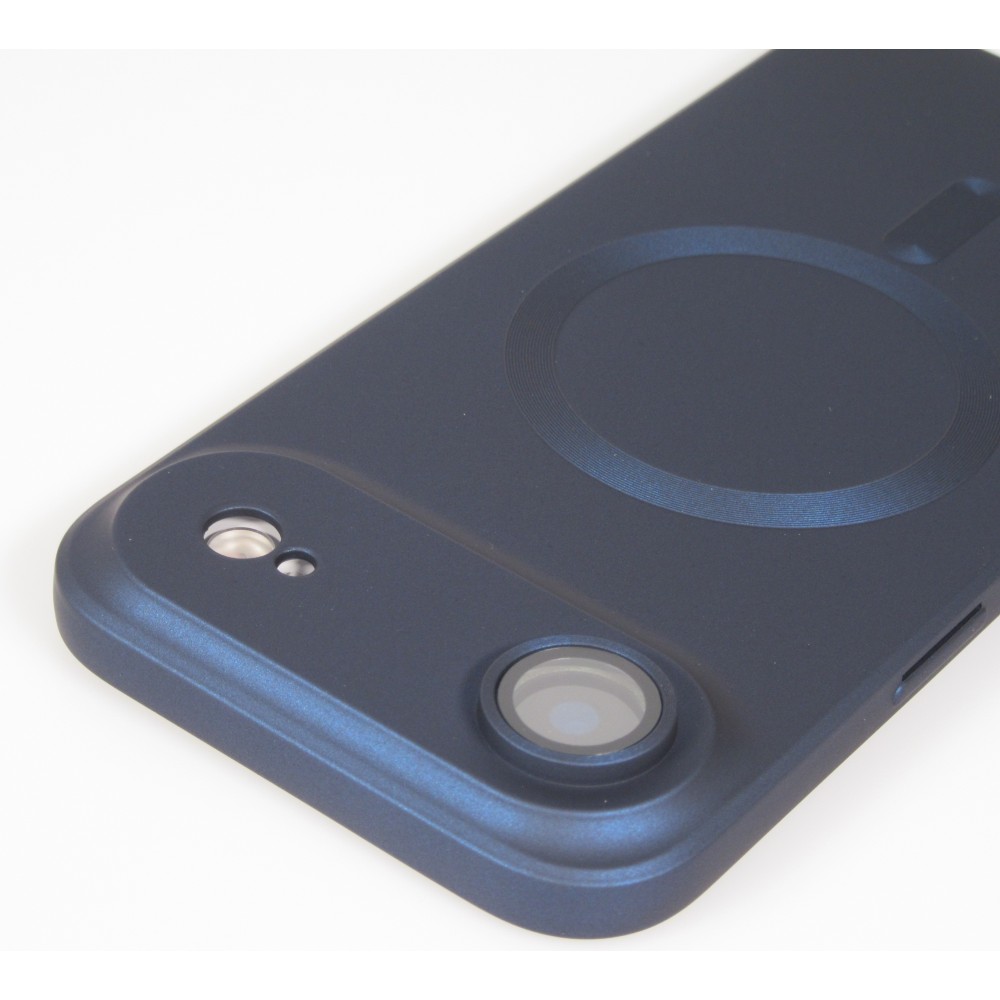 Coque iPhone Air - Gel souple avec vitre de protection caméra MagSafe - Bleu foncé
