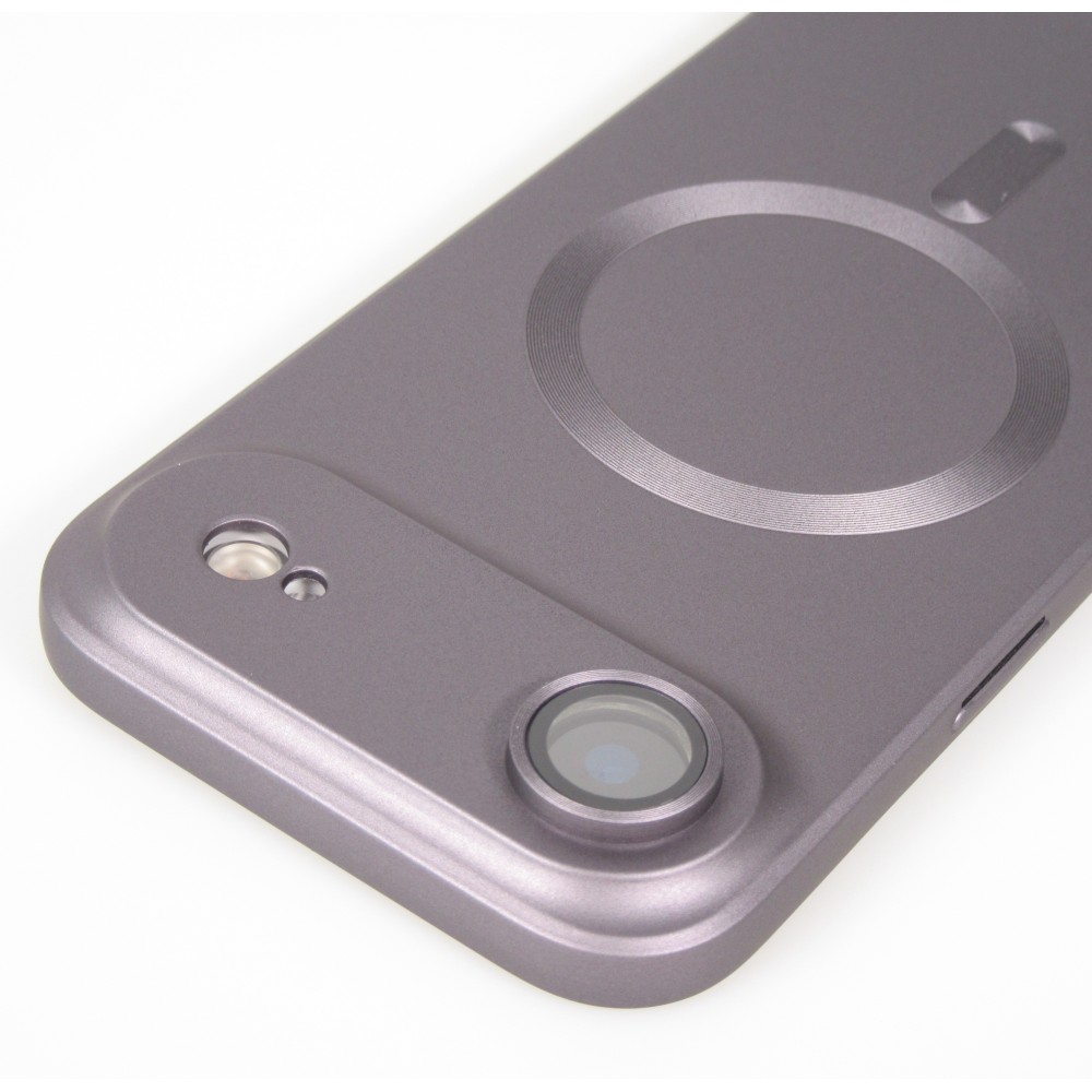 iPhone Air Case Hülle - Gummi weich mit Kameraschutzglas MagSafe - Dunkelgrau