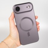 iPhone Air Case Hülle - Gummi weich mit Kameraschutzglas MagSafe - Dunkelgrau