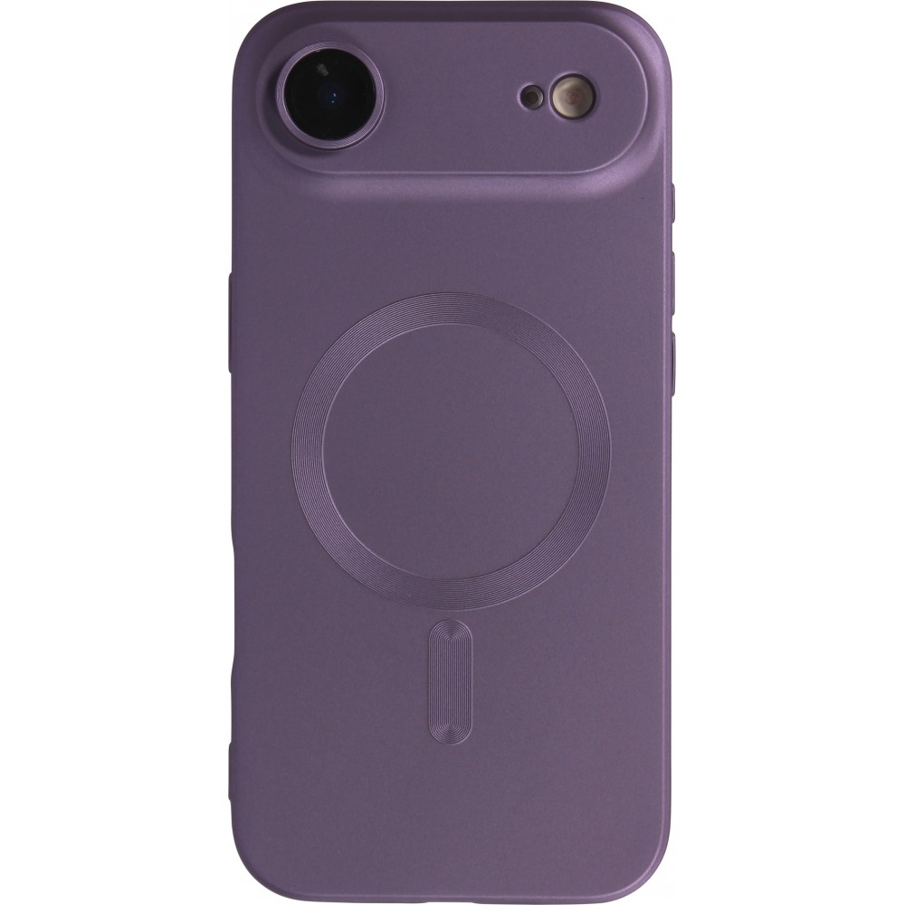 Coque iPhone Air - Gel souple avec vitre de protection caméra MagSafe - Violet