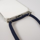 Coque iPhone Air - Gel transparent avec lacet - Bleu