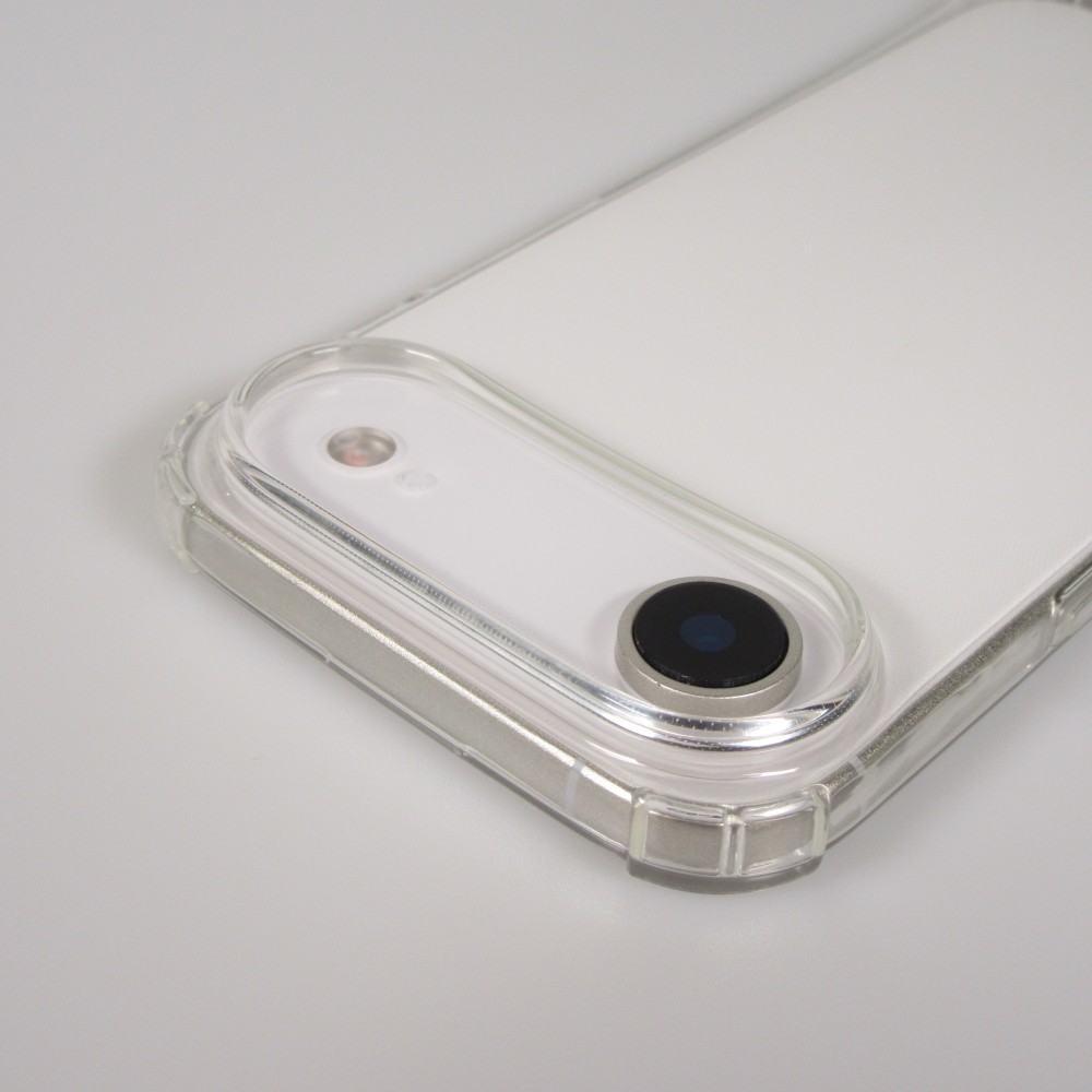 Coque iPhone Air - Gel transparent avec lacet - Rouge
