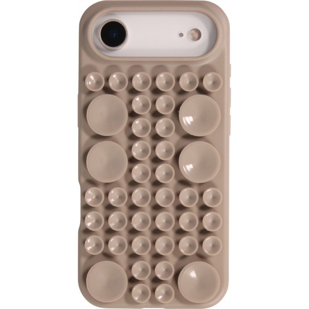 Coque iPhone Air - Murale ventouse pastel avec fixation sur surfaces - Brun