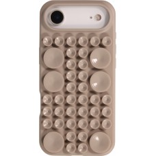 Coque iPhone Air - Murale ventouse pastel avec fixation sur surfaces - Brun