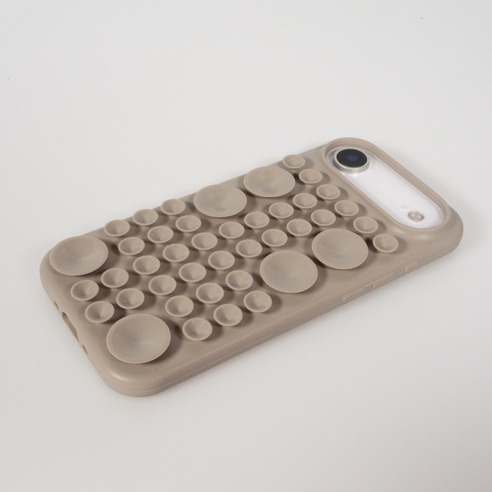 Coque iPhone Air - Murale ventouse pastel avec fixation sur surfaces - Brun