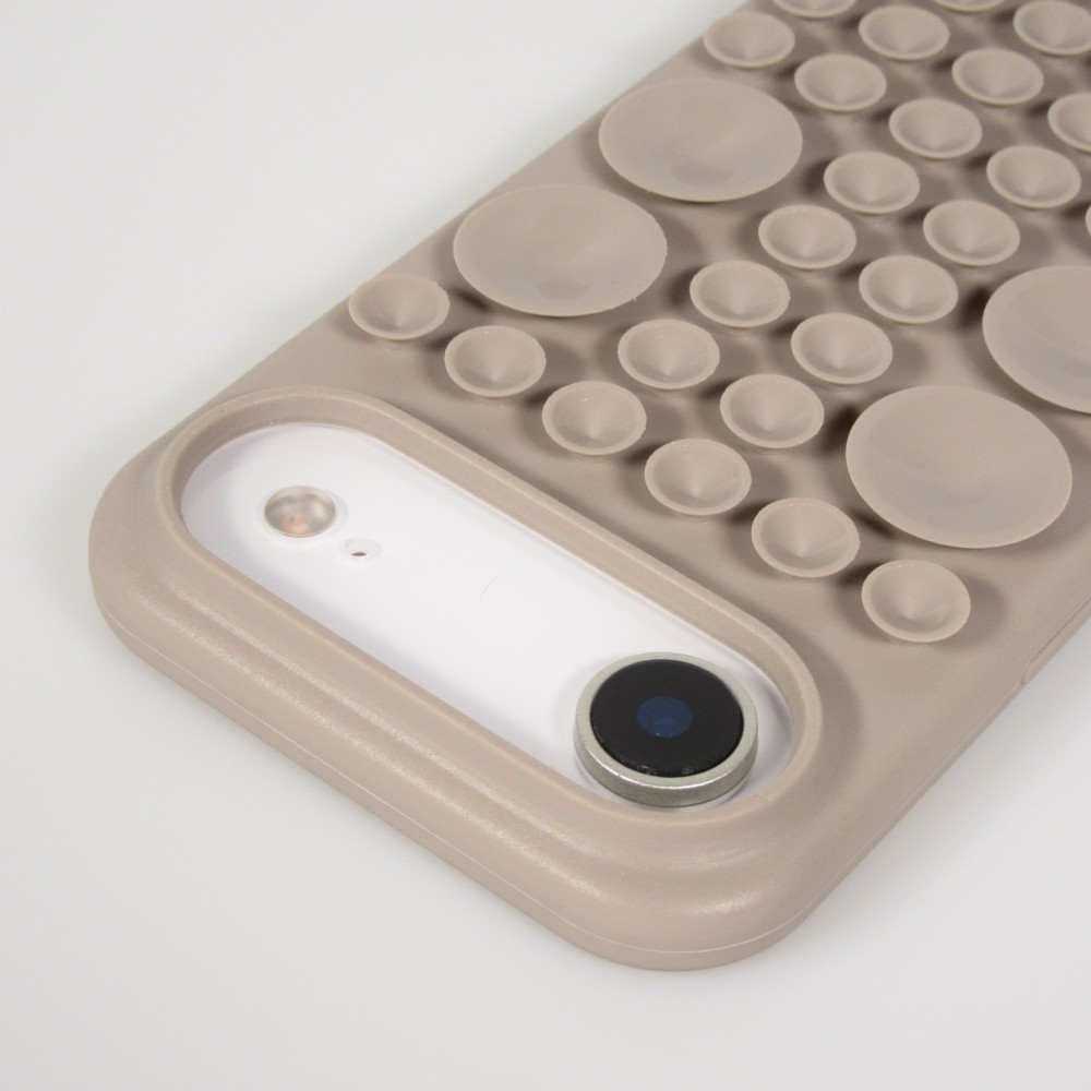 Coque iPhone Air - Murale ventouse pastel avec fixation sur surfaces - Brun