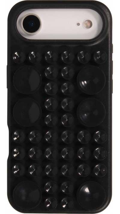 Coque iPhone Air - Murale ventouse pastel avec fixation sur surfaces - Noir