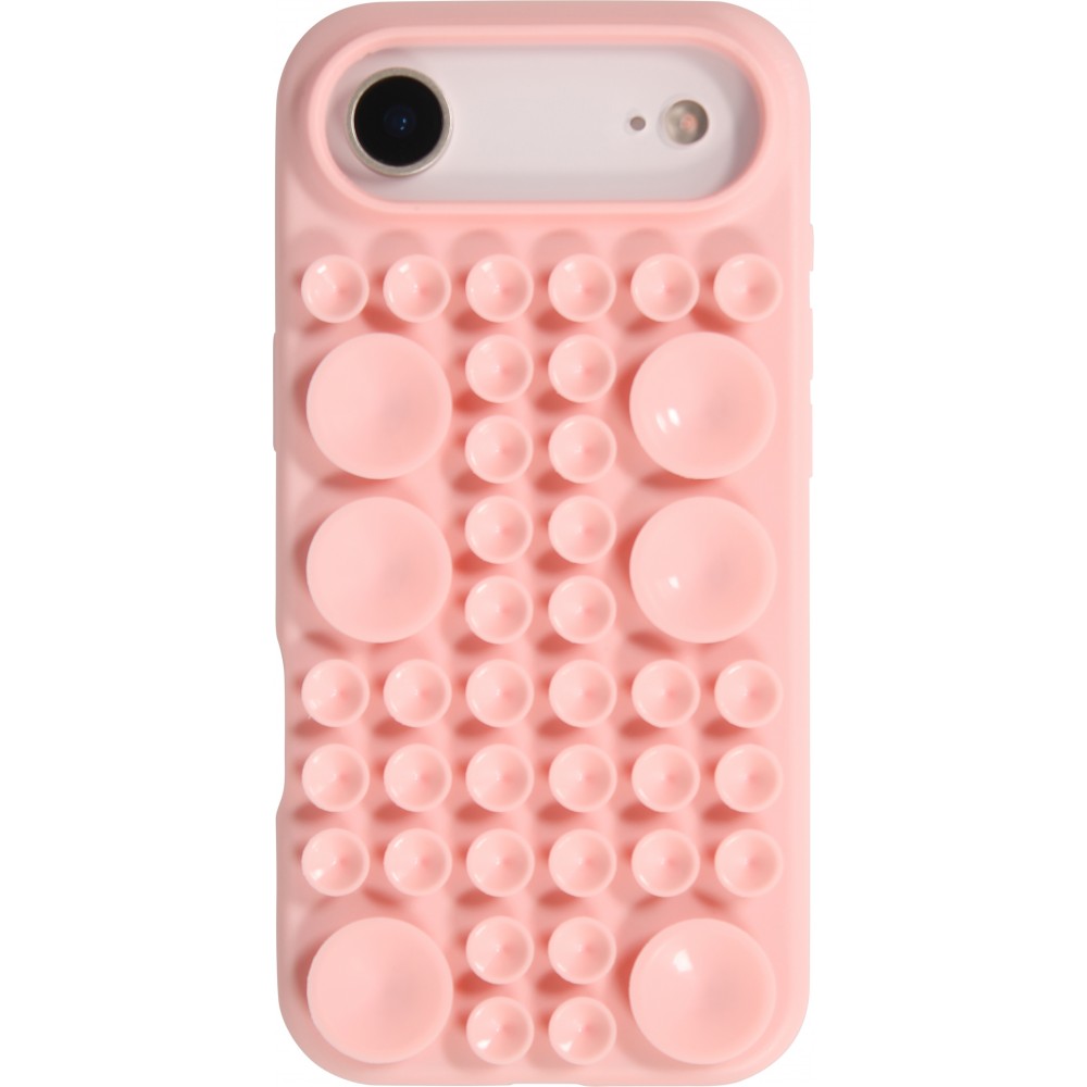 Coque iPhone Air - Murale ventouse pastel avec fixation sur surfaces - Rose