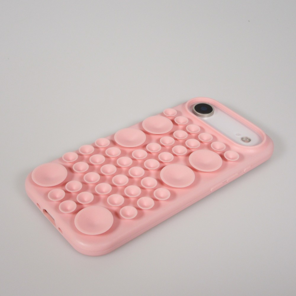 Coque iPhone Air - Murale ventouse pastel avec fixation sur surfaces - Rose