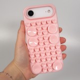 Coque iPhone Air - Murale ventouse pastel avec fixation sur surfaces - Rose