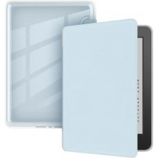 Coque Kindle Paperwhite 2024 (12e génération) - Ultra-transparent protection acrylique et TPU antichoc avec fonction veille / réveil - Bleu