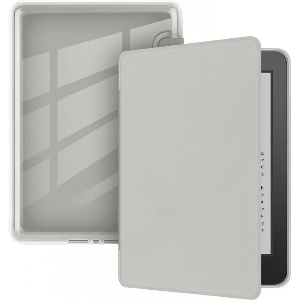 Kindle Paperwhite 2024 (12e génération) Case Hülle - Ultra-transparente Acryl- und TPU-Hülle mit Stosschutz und Standby / Weckfunktion - Grau