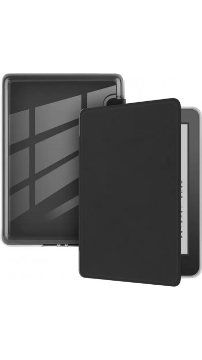 Coque Kindle Paperwhite 2024 (12e génération) - Ultra-transparent protection acrylique et TPU antichoc avec fonction veille / réveil - Noir