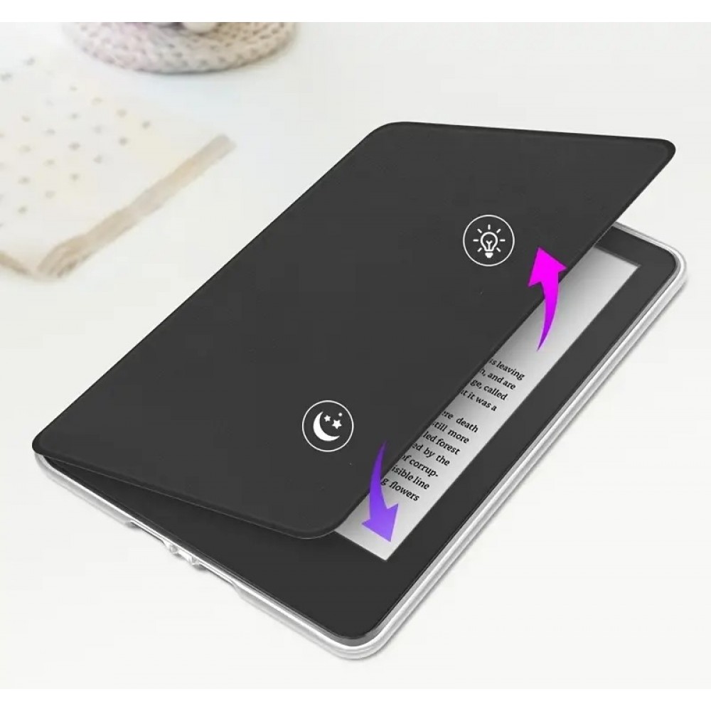 Coque Kindle Paperwhite 2024 (12e génération) - Ultra-transparent protection acrylique et TPU antichoc avec fonction veille / réveil - Vert