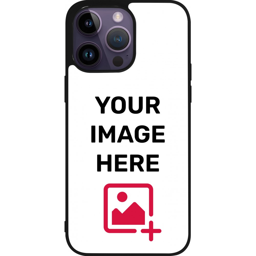Coque personnalisée avec bords en silicone noir - iPhone 15 Pro Max