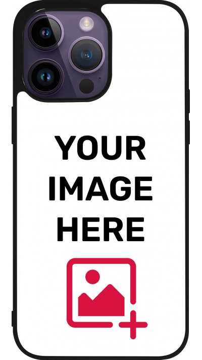 Coque personnalisée avec bords en silicone noir - iPhone 15 Pro Max