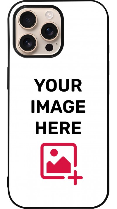 Personalisierte Hülle mit schwarzen Silikonrändern - iPhone 16 Pro Max