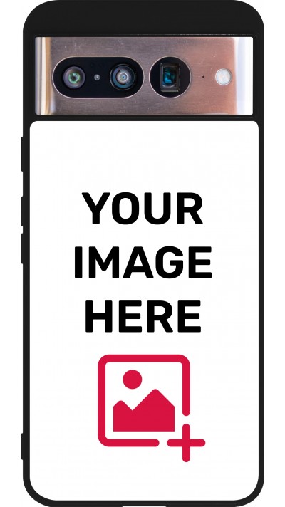 Coque personnalisée en silicone rigide noir - Google Pixel 8