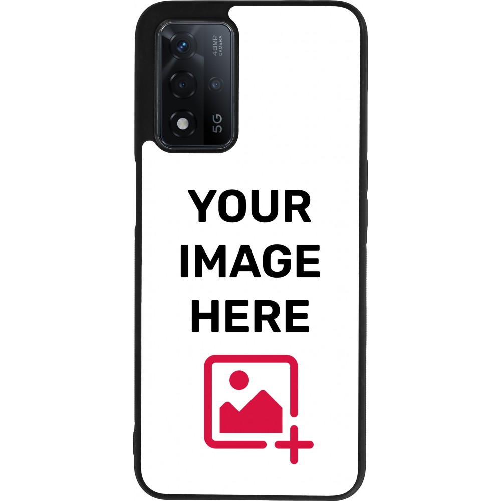 Coque personnalisée en silicone rigide noir - OPPO A93s 5G / A93 5G