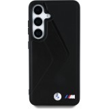 Galaxy S25 Case Hülle - BMW Oversized Lederhülle mit MagSafe-kompatiblen Streifen - Schwarz