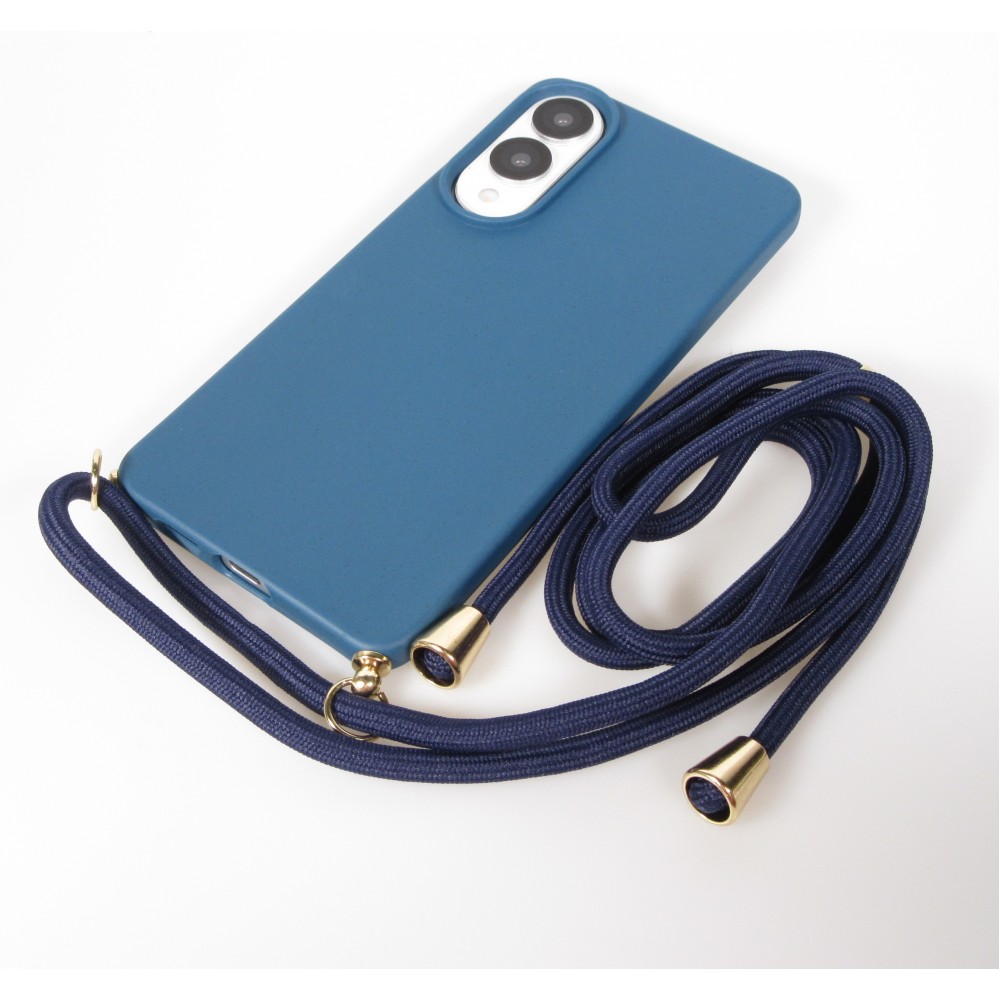 Coque Samsung Galaxy S26 - Bio Eco-Friendly nature avec cordon collier - Bleu