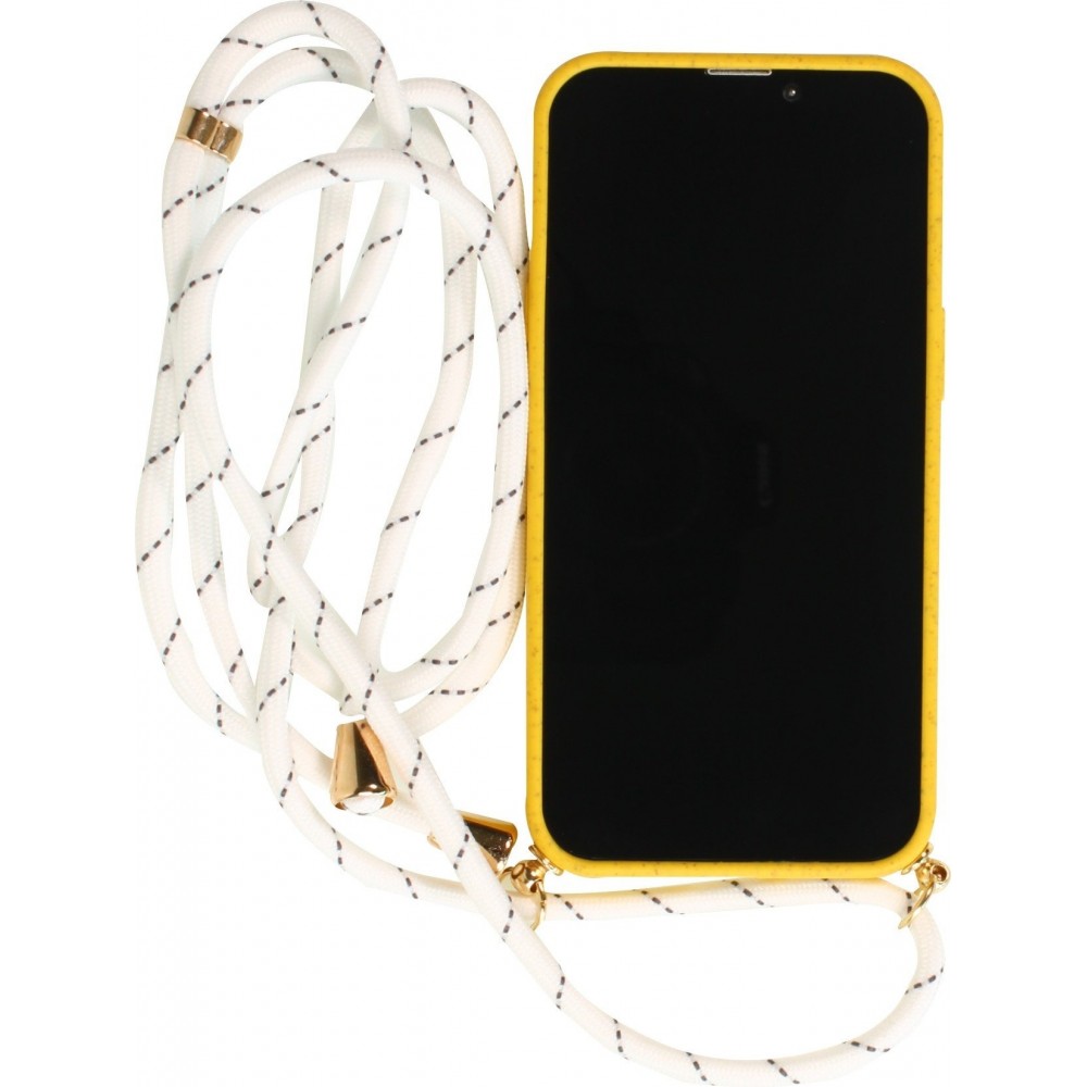 Coque Samsung Galaxy S26 - Bio Eco-Friendly nature avec cordon collier jaune