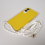 Coque Samsung Galaxy S26 - Bio Eco-Friendly nature avec cordon collier jaune