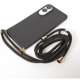 Samsung Galaxy S26 Case Hülle - Bio Eco-Friendly Vegan mit Handykette Necklace - Schwarz