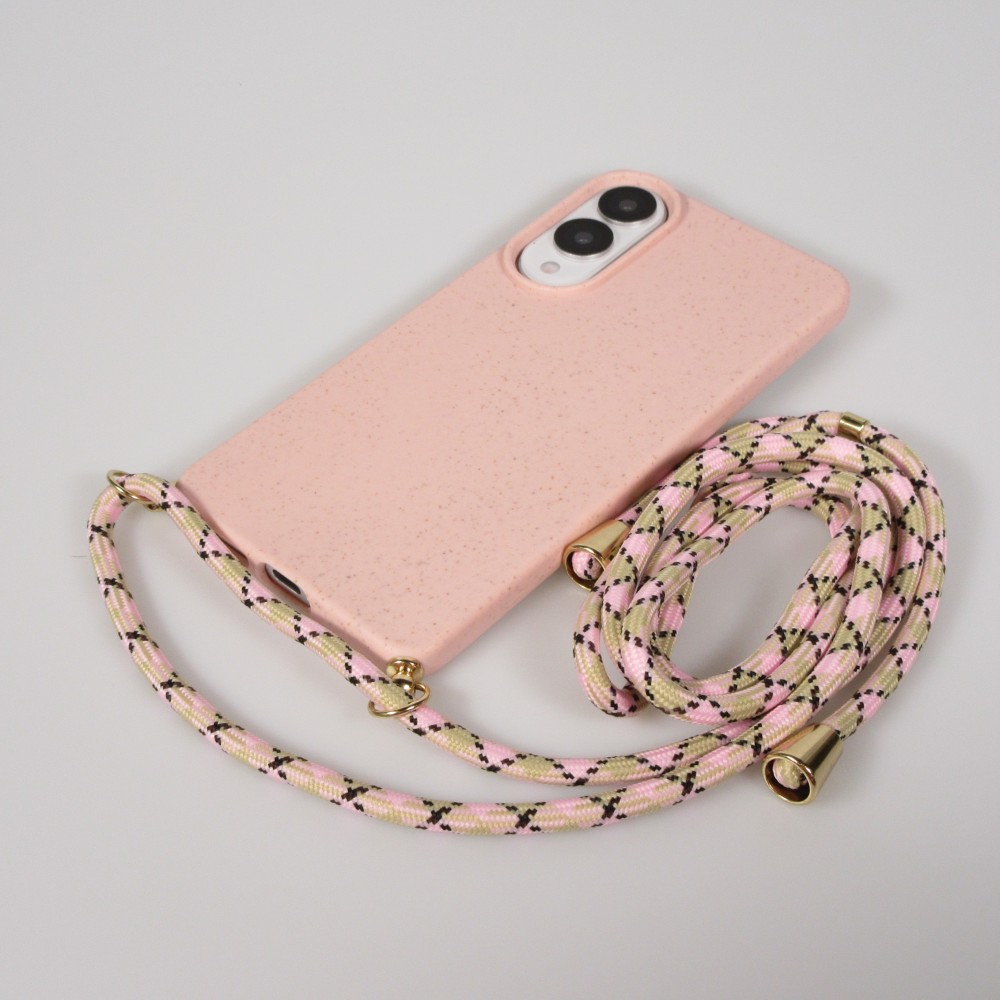 Coque Samsung Galaxy S26 - Bio Eco-Friendly nature avec cordon collier - Rose