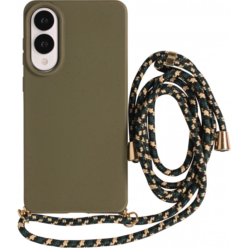 Coque Samsung Galaxy S26 - Bio Eco-Friendly nature avec cordon collier - Vert foncé