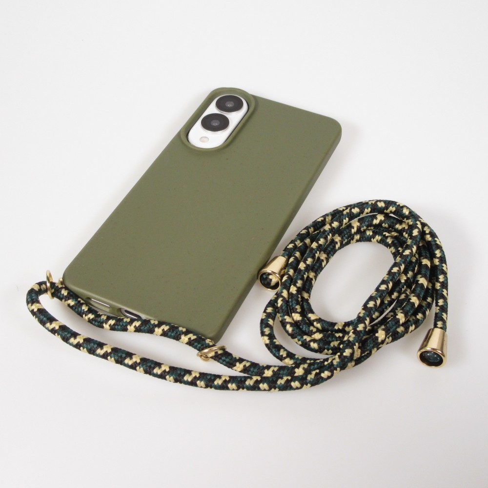 Coque Samsung Galaxy S26 - Bio Eco-Friendly nature avec cordon collier - Vert foncé