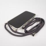 Coque Samsung Galaxy S25 Edge - Gel transparent avec lacet - Gris