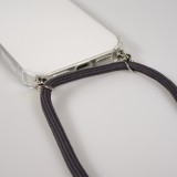 Coque Samsung Galaxy S25 Edge - Gel transparent avec lacet - Gris