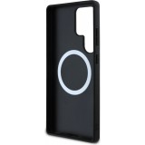 Coque Samsung Galaxy S25 Ultra - BMW Oversized rayures compatible MagSafe en cuir - Noir