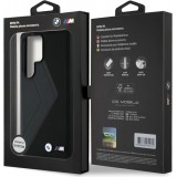 Coque Samsung Galaxy S25 Ultra - BMW Oversized rayures compatible MagSafe en cuir - Noir
