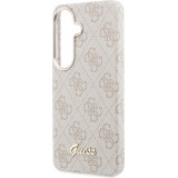 Coque Samsung Galaxy S26 - Guess 4G Script MagSafe Magnetic protection élégante - Rose